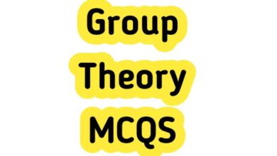 Group Theory Mcqs with solution