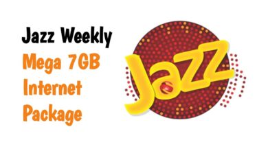 Jazz Weekly Mega 7GB Internet Package