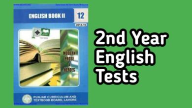 2nd Year English Chapter Wise Tests