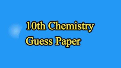 10th Chemistry New Guess Papers Smart Syllabus