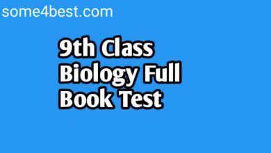 9th Class chapter wise test