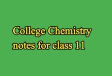 College Chemistry notes for class 11
