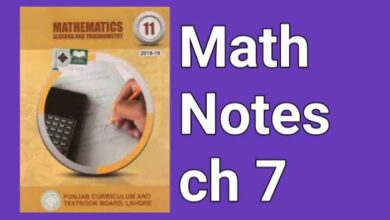 Class 11 Maths Notes Chapter 7