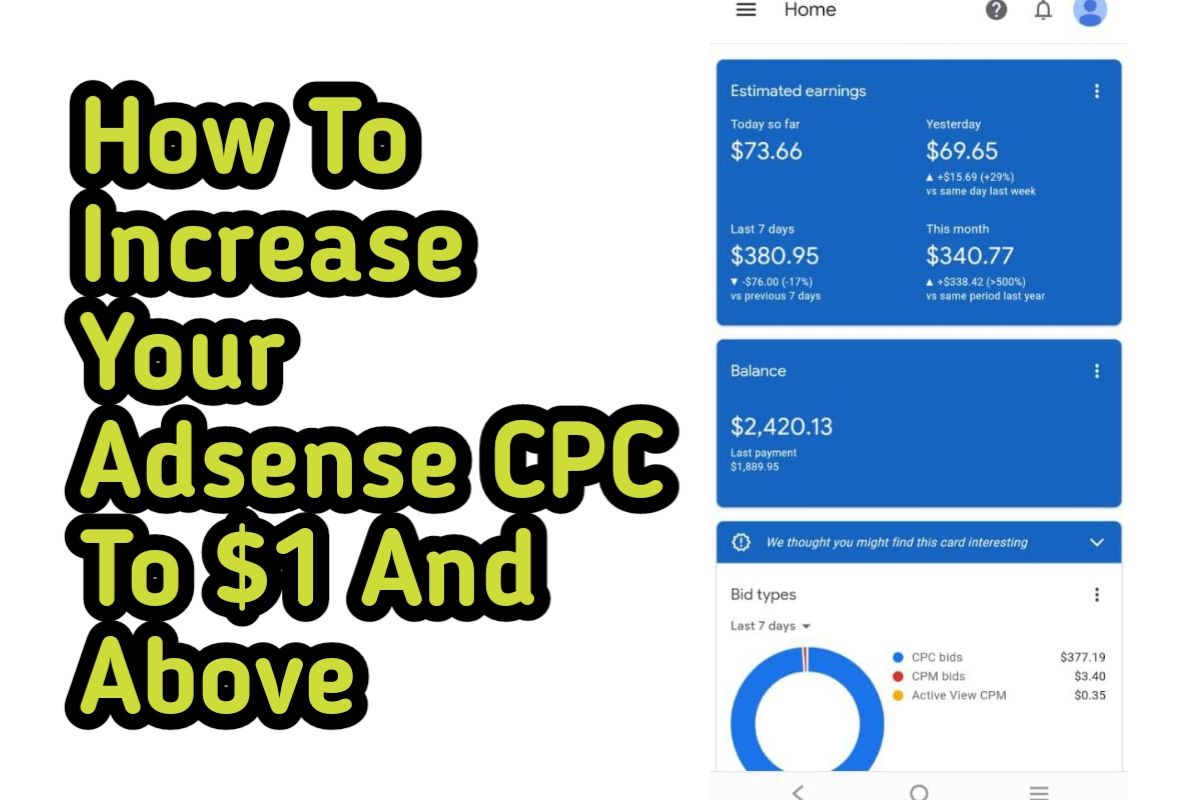 How To Increase Your Adsense CPC To $1 And Above
