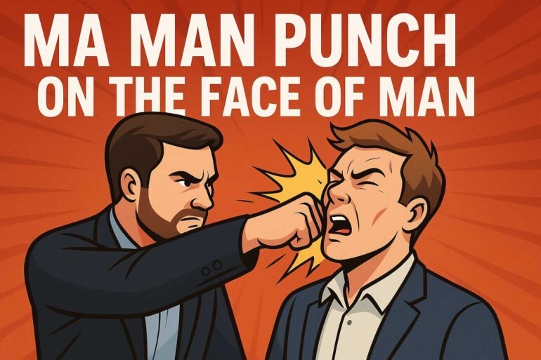 a Man Punch on the Face of Man